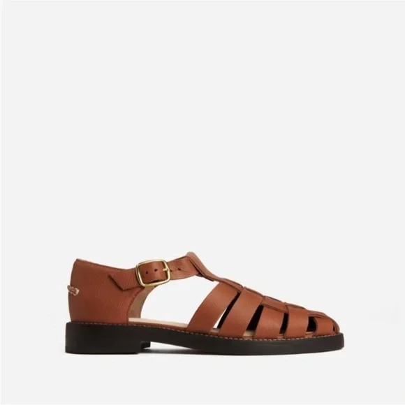 EVERLANE Brazilian Leather Fisherman Sandal in Adobe Brown - Picture 2 of 11